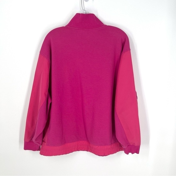 ATHLETA Triumph Hybrid Half Zip Sweatshirt Hot Pink - Picture 5 of 15